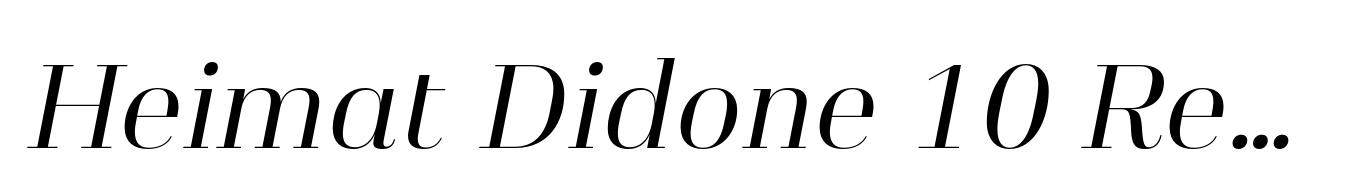 Heimat Didone 10 Regular Italic